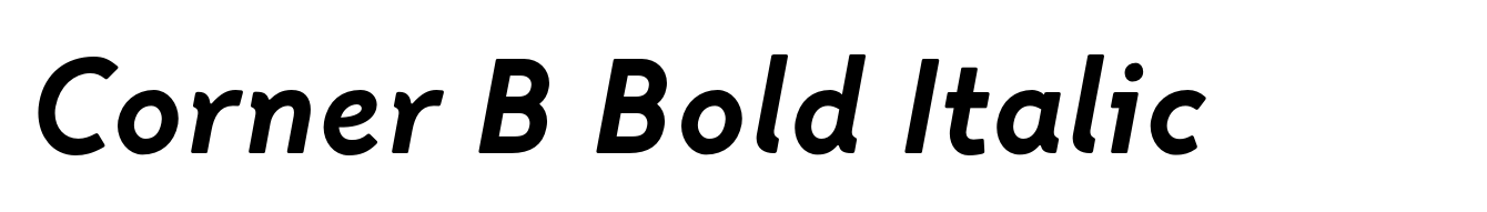 Corner B Bold Italic